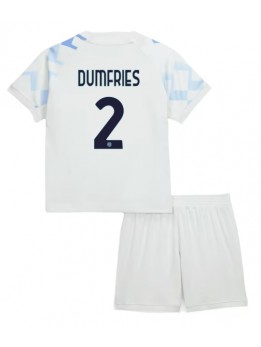 Otroški Nogometna dresi replika Inter Milan Denzel Dumfries #2 Gostujoči 2025-26 Kratek rokav (+ hlače)